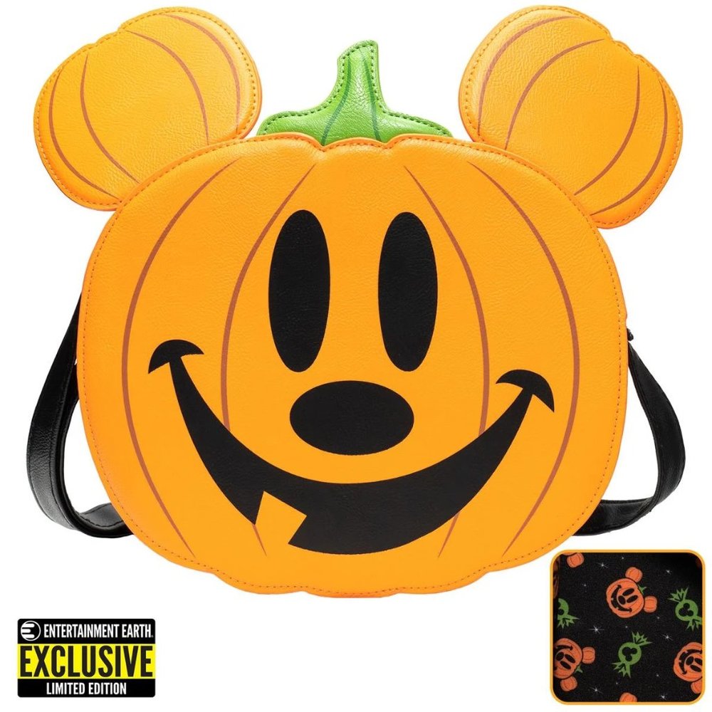 Loungefly Disney Mickey Mouse Jack-O'-Lantern Crossbody Purse EE Exclusive NWT